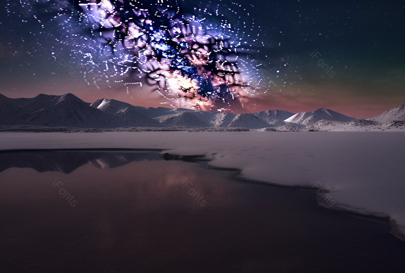 清新户外野外星空自然壮丽山水画唯美夜空,高清,摄影图,摄影图片,图片大全,摄影图免费下载